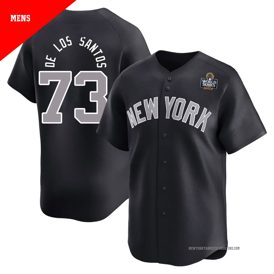Men's New York Yankees Yerry De Los Santos ＃73 Navy Limited Yerry De los Santos Alternate 2024 World Series Jersey