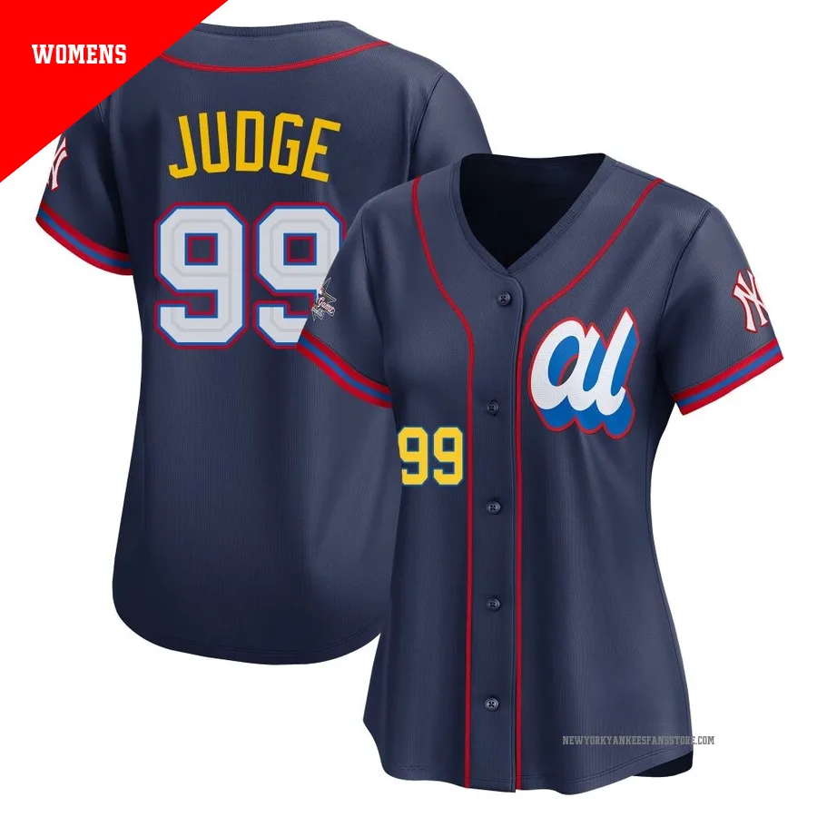 Women's New York Yankees Aaron Judge ＃99 Navy Limited American League 2025 All-Star Edition Jersey