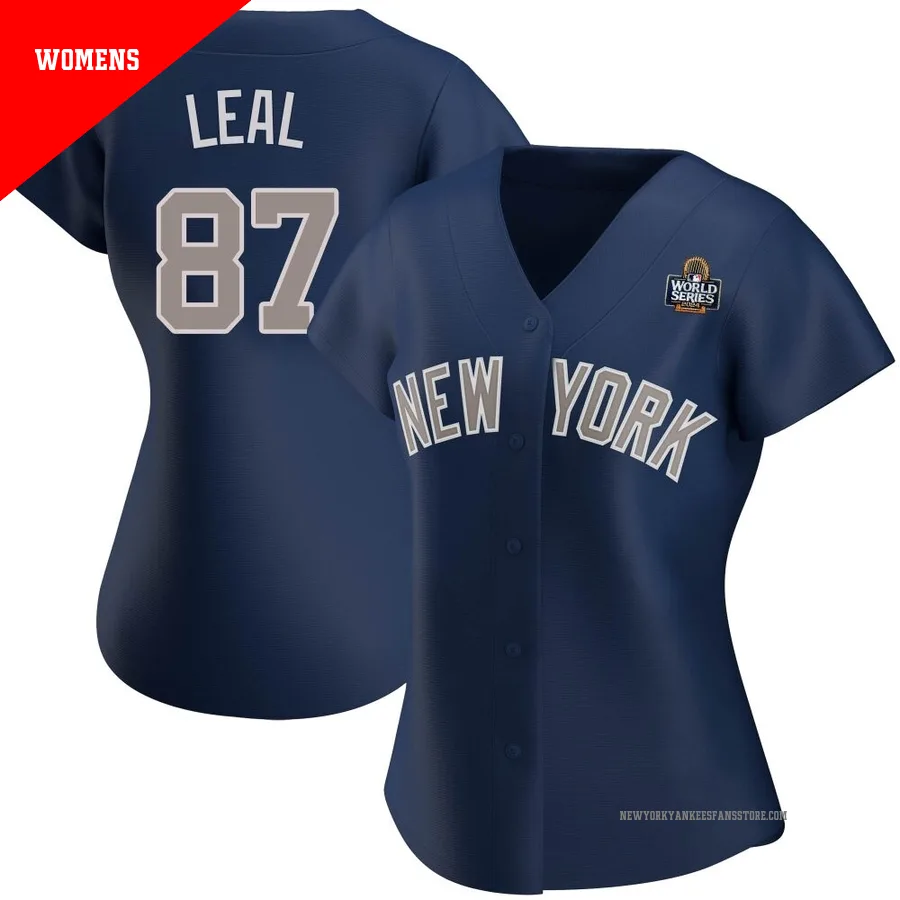 Women's New York Yankees Erick Leal ＃87 Navy Authentic Alternate 2024 World Series Jersey