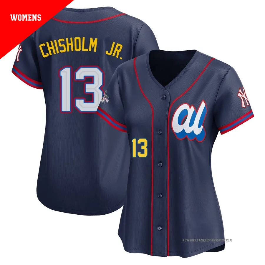 Women's New York Yankees Jazz Chisholm Jr. ＃13 Navy Limited American League 2025 All-Star Edition Jersey