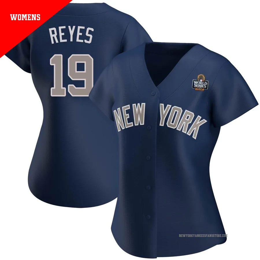 Women's New York Yankees Pablo Reyes ＃19 Navy Replica Alternate 2024 World Series Jersey