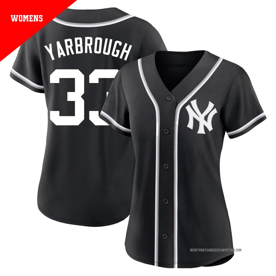 Women's New York Yankees Ryan Yarbrough ＃33 Black Replica Fashion Out Jersey