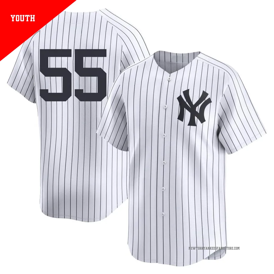 Youth New York Yankees Carlos Rodon ＃55 White Limited Yankee Home 2nd Jersey